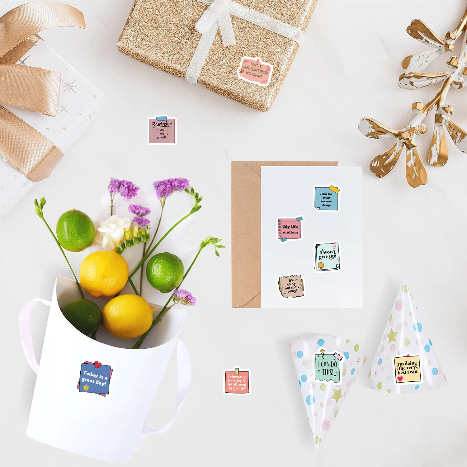 500pcs 동기 부여 보상 스티커 영감 문구 격려 따옴표 어린이를위한 귀여운 스티커 자기 확인 장난감