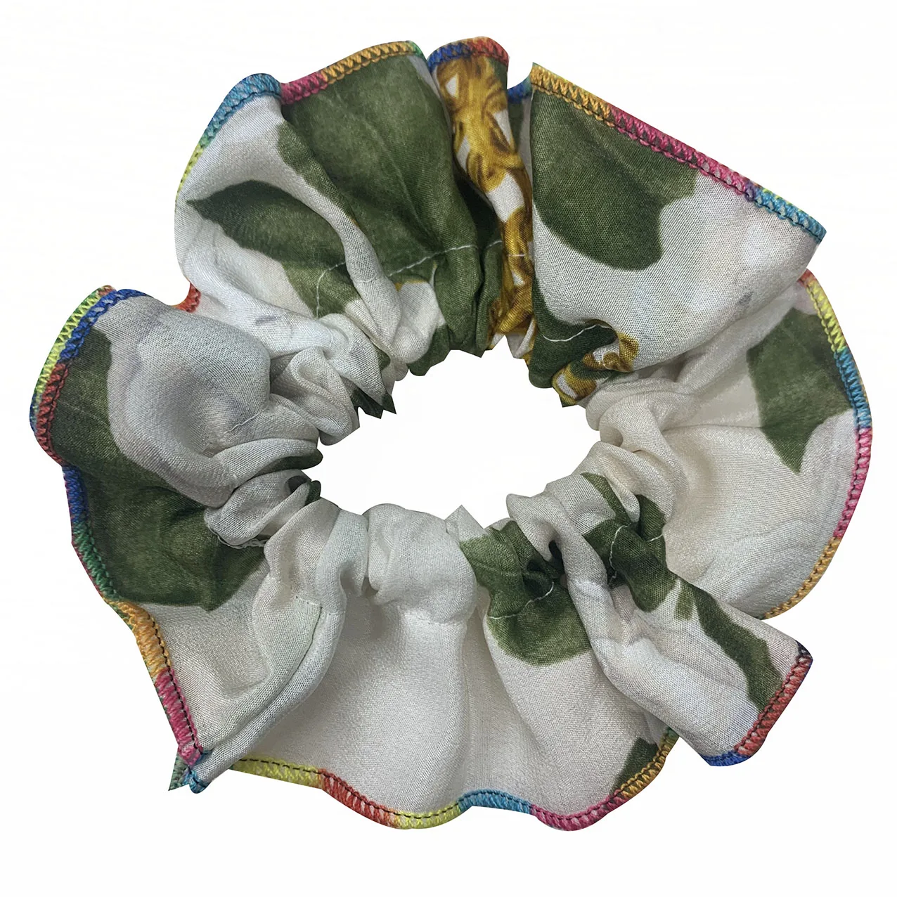 

100% Mulberry Silk Rainbow Crimp Dopamine Style Elasticated Hair Bands Silk Scrunchies Accessories for Women No Damage