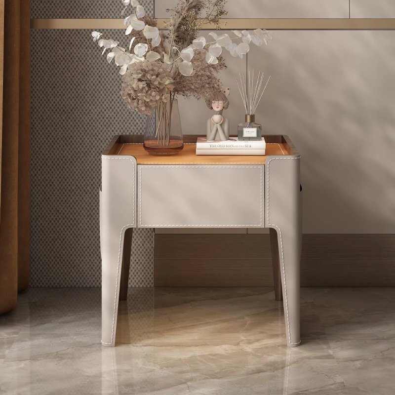 Italian Bedsides Table Wood Furniture for Bedroom