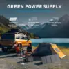 Portable Power Station 600W Powkey 296Wh Battery Backup with 2 Pure Sine Wave AC Outlets, USB-C PD100W 2 Wireless Chargers 5