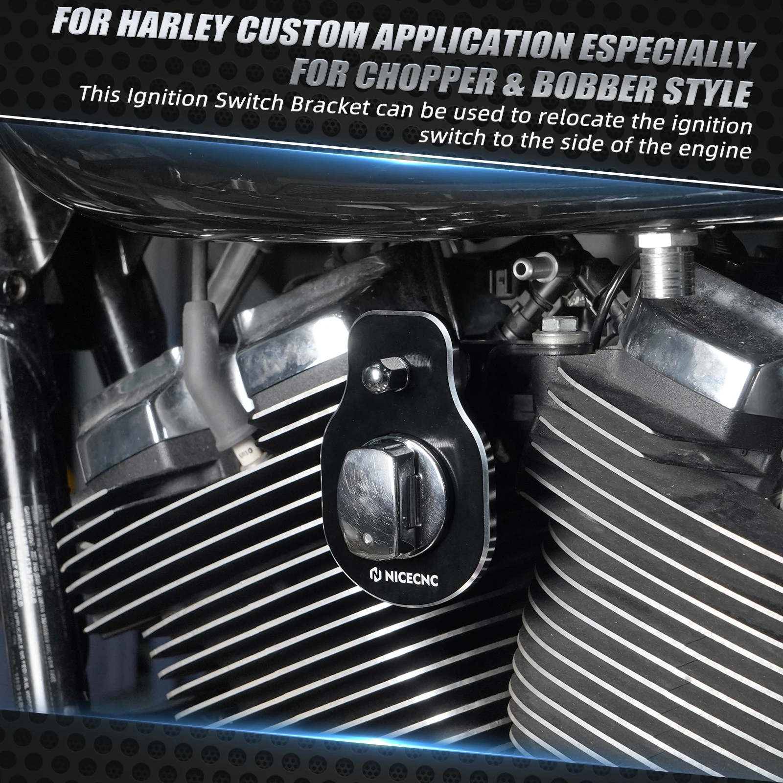 Für Harley Touring Road King Special FLHRXS Zündschlüsselschalter Halterung Street Glide FLHX Electra Glide Ultra Limited Tri Glide – Detail 2