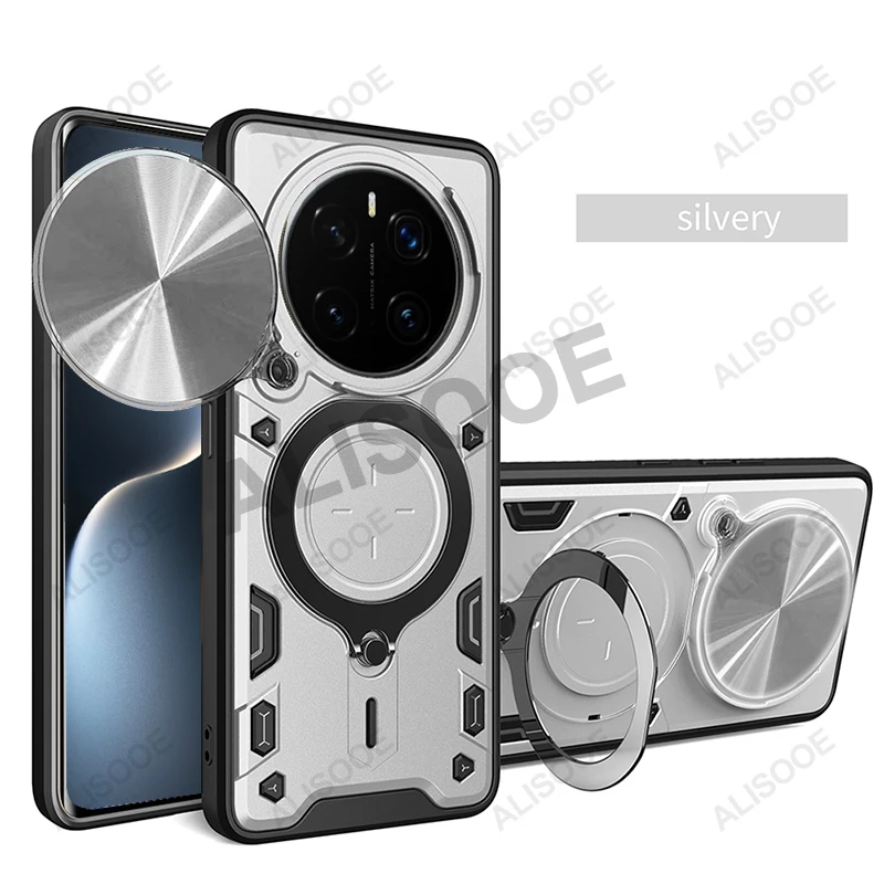 Enhanced Protection Armor Case with Slide Camera Cover and Ring Stand