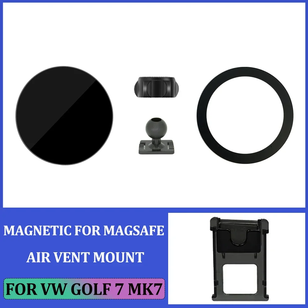 Phone Holder Glossy Magnetic For Magsafe No Charging Car For Volkswagen VW Golf 7 MK7 2014 TO