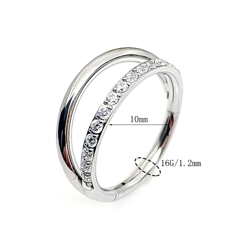 Titanium Hinged Segment Nose Ring Septum Clicker Daith Earrings Hoop Ear Cartilage Tragus Helix Piercing Jewelry 16G nose rings,piercing jewelry,body piercing earrings,ear piercing jewelry,hoop earrings,body piercing jewelry,body jewelry