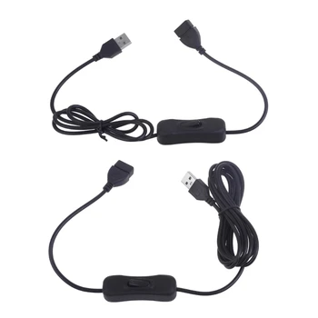 스위치가 있는 USB 케이블 ON OFF 확장 토글 전화용 노트북 램프 팬 LED 스트립전원 공급 장치 라인 내구성 어댑터