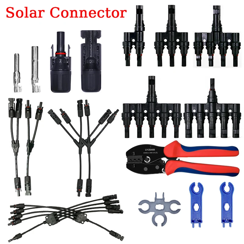 Solar PV Connector 1000V 30A T ประเภท Y ประเภทตัวเชื่อมต่อ IP67 ชายหญิงพลังงานแสงอาทิตย์ขนานสําหรับแผงพลังงานแสงอาทิตย์และระบบไฟฟ้าโซลาร์เซลล์ 1