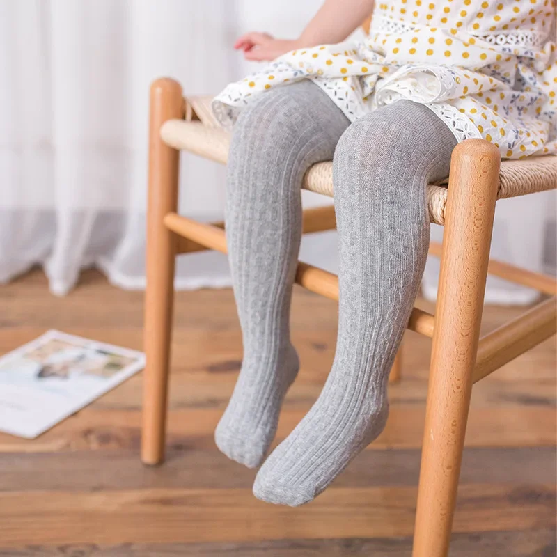 0-8 Years Cute Baby Girls Mesh Cable Knit Tights Spring Autumn Winter Cotton Stocking Breathable Pantyhose for Toddler Girl