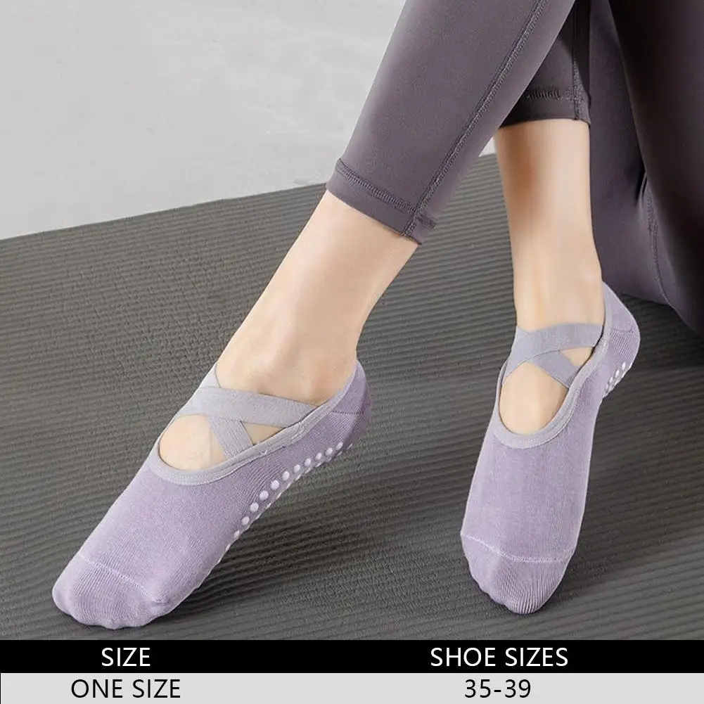 1pair Women Non-slip Yoga Socks Professional Fitness Section Strap Sports Ballet Socks Backless Breathable Dance Socks 9 Sd273899def6c484fbb8de682db896cdck