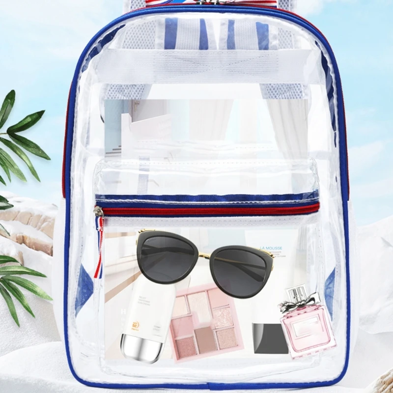 Clear Backpack Heavy Duty Clear Book Bag Waterproof School Bag for School Work