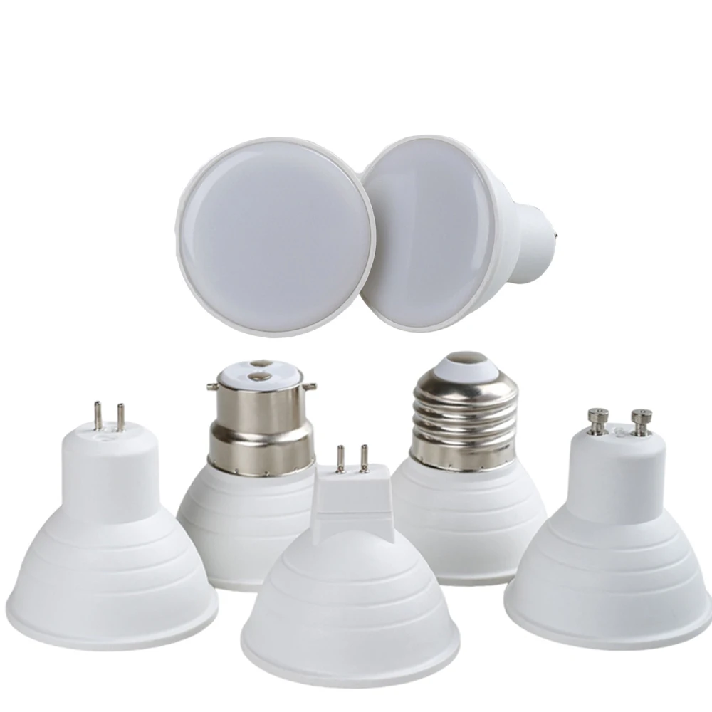 

LED Spotlight Bulbs GU10 MR16 7W E27 GU5.3 B22 Dimmable AC 110V 220V Bright Energy Saving Lamp For Home Decoration Lighting