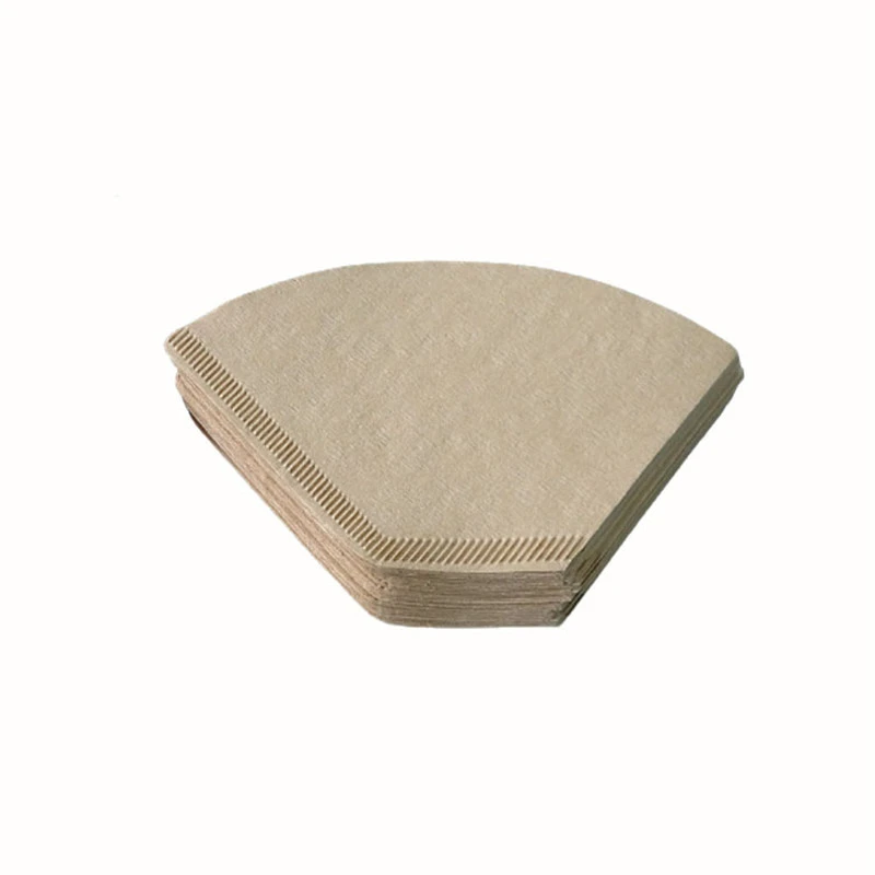 100Pcs/Bag Wooden Original Hand Drip Paper Coffee Filter Espresso