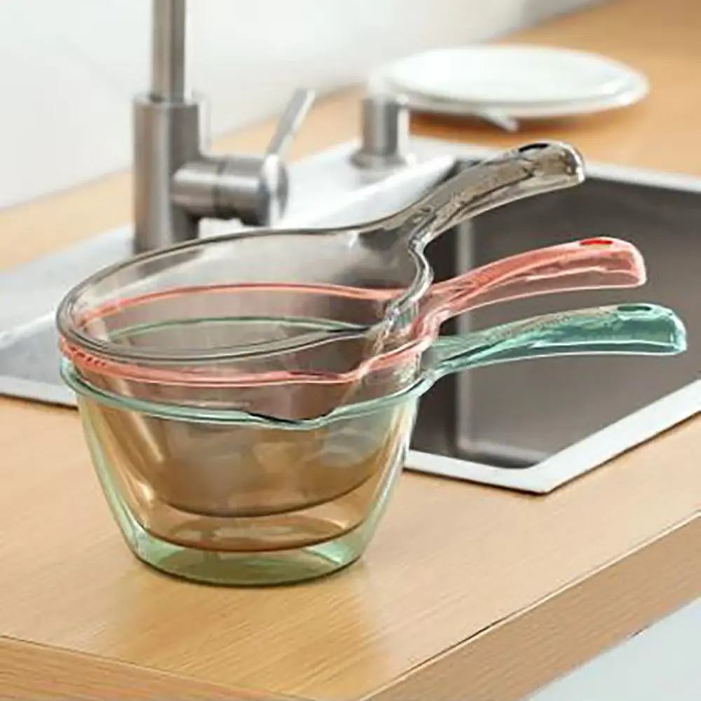 Transparent Water Ladle Big Water Dipper Thickened Anti-fall Bath Spoon Large Capacity Long Handle Shampooing Scoop
