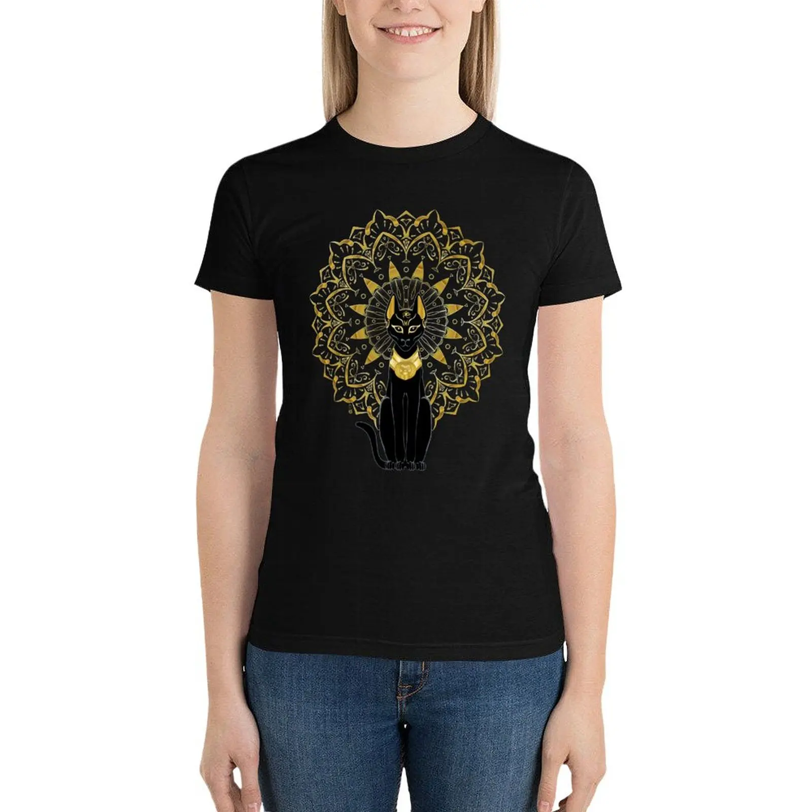 Bastet egyptian goddess T-Shirt aesthetic clothes Blouse t shirts for Women graphic