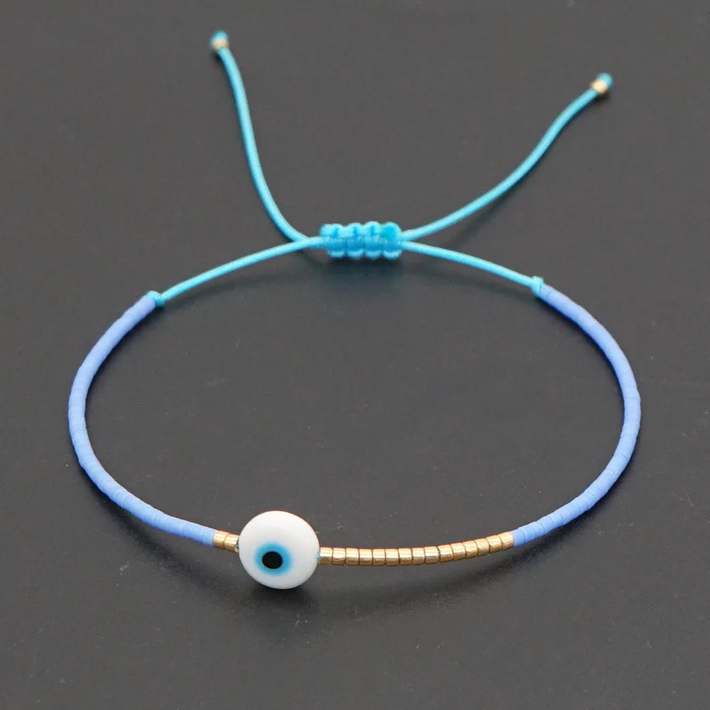 KKBEAD Türkisches Evil Eye Armband Miyuki Rocailles Zierliche Armbänder Schmuck für Frauen Pulseras Großhandel – Detail 12