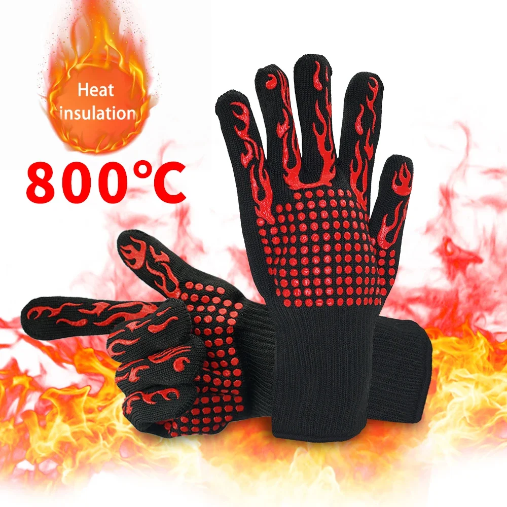 Premium Heat-Resistant BBQ and Oven Gloves for Safe Grilling and Baking