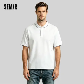 Semir Cooling Antibatterico Antiacaro Polo da uomo Business Casual 2025 Estate Nuovo Color Block Office Commuter Top