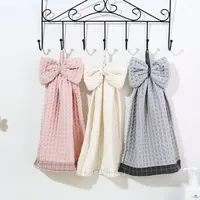 Small Waffle Hand Towels Kitchen Strong Absorbent Rag Bathroom Hotel Restaurant Kindergarten Face Towel Kitchen Supplies 3