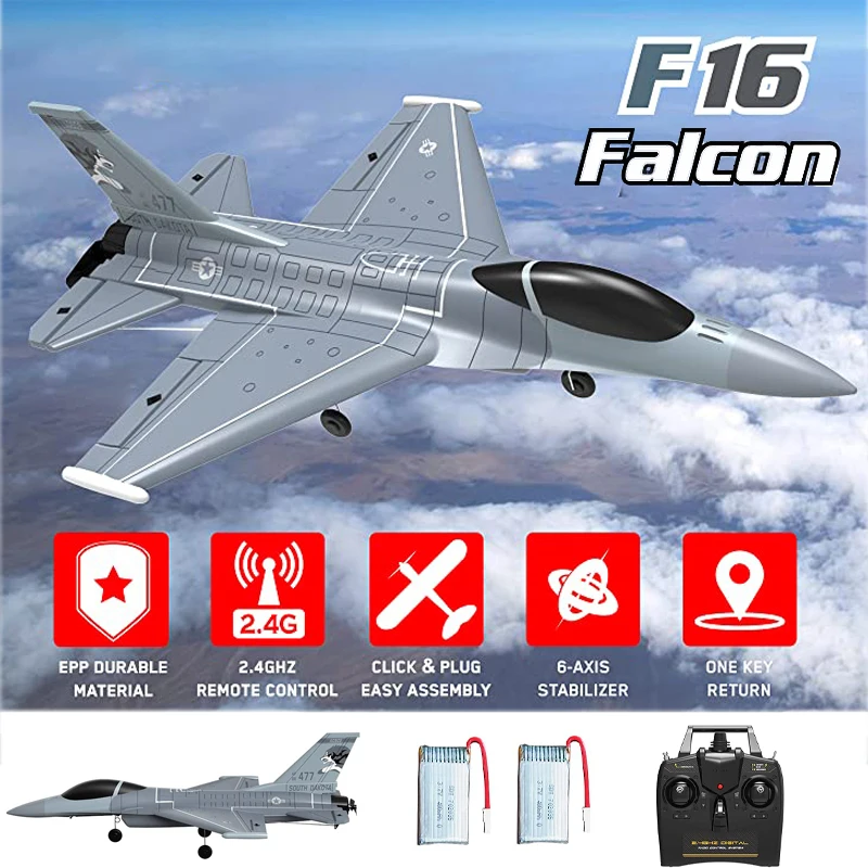 

F16 RC Airplane 4CH 2.4G 6-Axis One Key Aerobatic Fixed-wing Aircraft 365mm Wingspan EPP RTF Glider Airplane for Kids Children