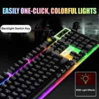 104 key Backlit Mechanical Keyboard Wired Gaming Keyboard waterproof Luminous keyboard And Mouse Set for Gamer PC Laptop Office 2