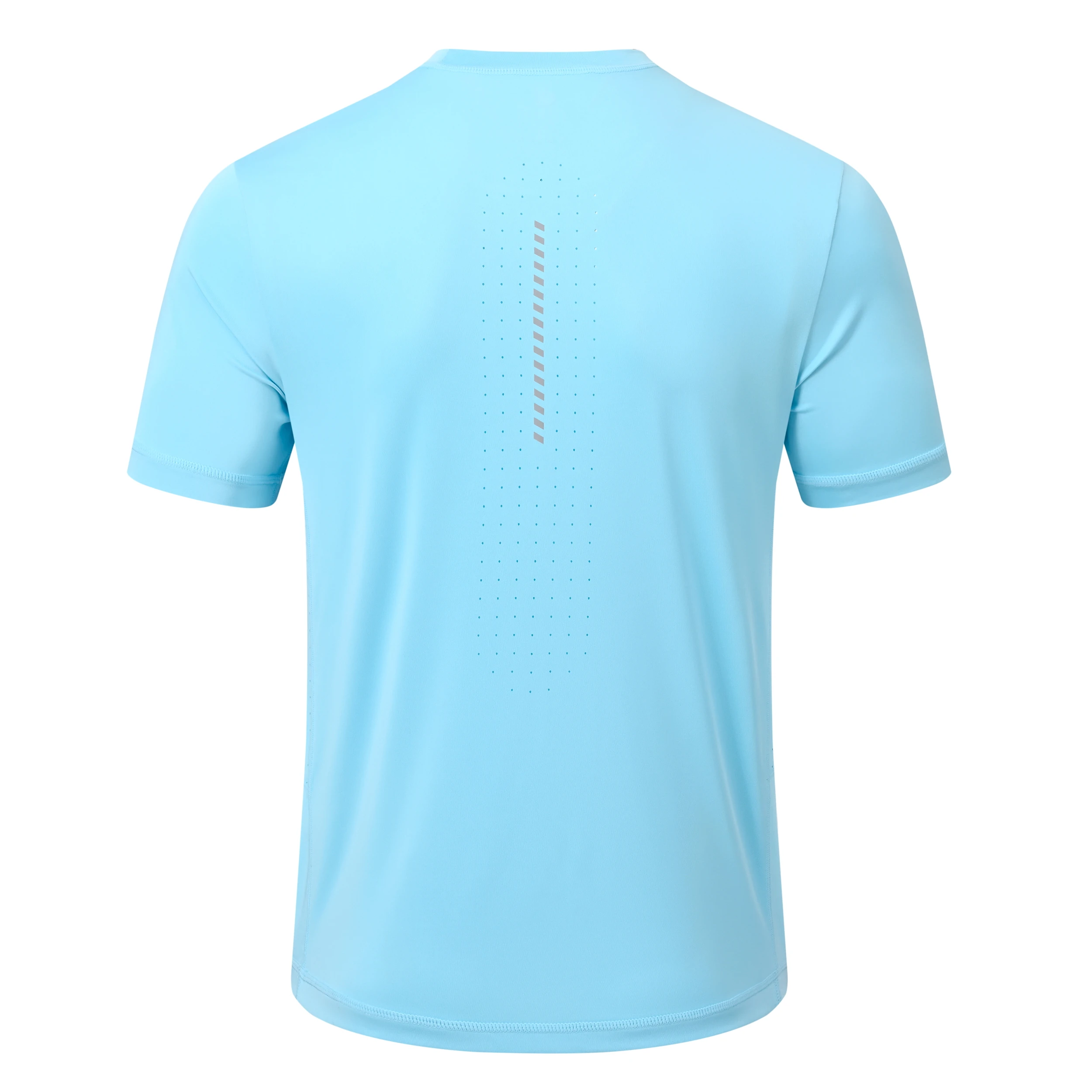 UPF 50+ Herren-Kurzarm-Sport- und Fitness-T-Shirt mit seitlichen atmungsaktiven Löchern für Fitnessstudio, Outdoor, Laufen, Sport, T-Shirt, Trainingsoberteile – Detail 12