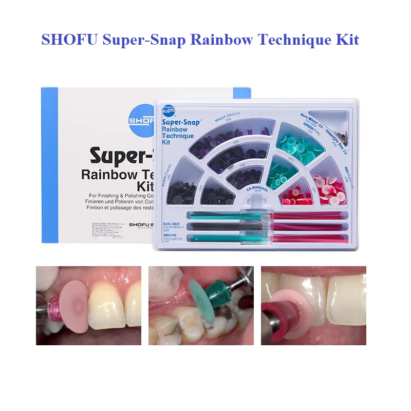 

SHOFU Super-Snap Rainbow Technique Kit SHOFU Dental Polishing Disc Polishing Strips For Microfilled And hybrid Composites
