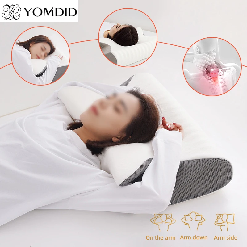 

YOMDID Fuloon Contour Memory Foam Cervical Pillow Ergonomic Orthopedic Head Neck Rest Pillow Side Back Sleeping Remedial Pillows