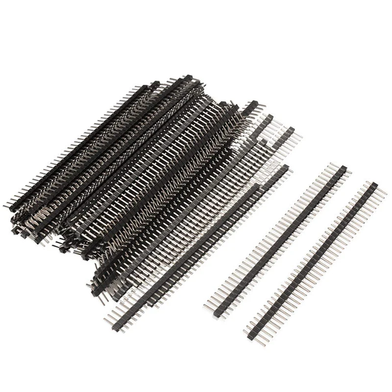 

60 Pieces Breakaway Pin Header, 40 Pin 2.54mm Straight Single Row Male Pin Header Connector for Arduino Prototype Shield