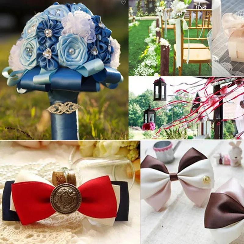 Vibrant Satin Ribbon Collection - Assorted Colors & Widths