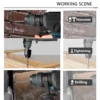 Electric Brushless Hammer Drill Multifunctional Rotary Cordless Rechargeable Power Tools For Makita/WOBERICH 18V Battery 6
