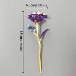 Valentine's Day Eternal Galaxy Rose - 24K Gold Foil Plated, Lasting Love Wedding Decor & Creative Gift Set (5/10/20PCS) - 20PCS (Color Purple)