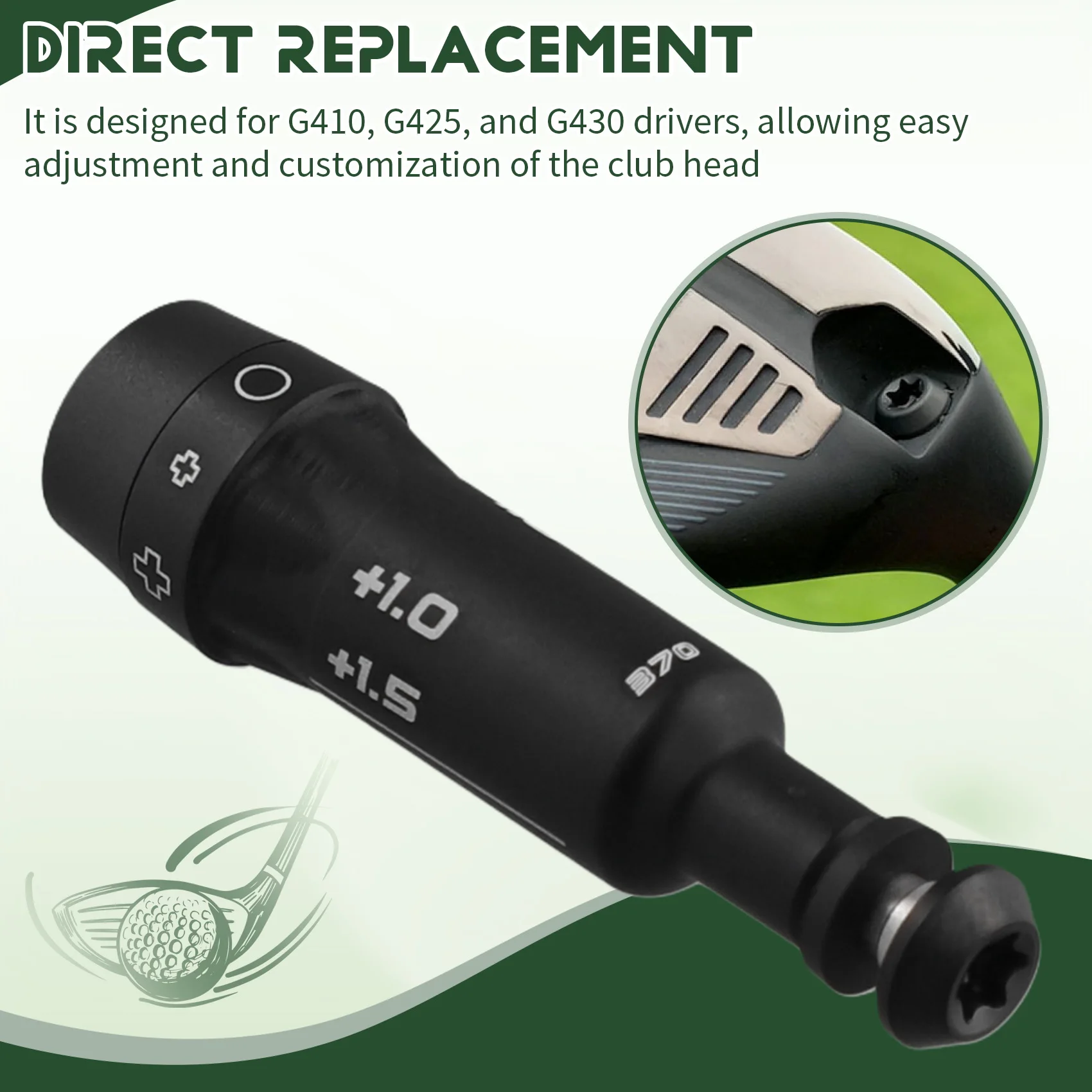 Golf Adapter Sleeve Replacement for G410 G425 G430 Driver and Fairway Woodz(0.370) 5