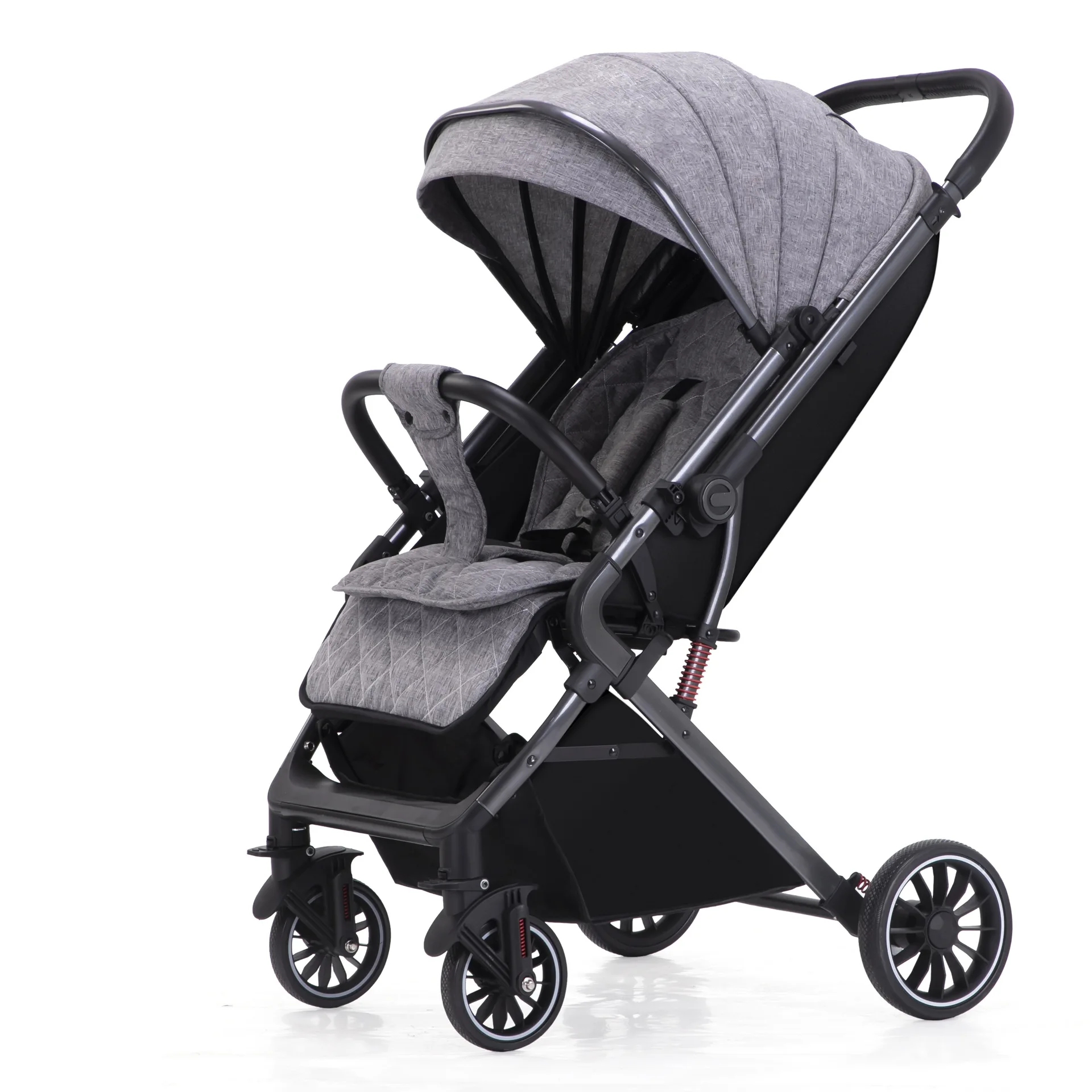 

Baby Stroller Can Sit Lie Down High Landscape Damping Lightweight Folding Two Way Newborn Baby Stroller with Pull Rod