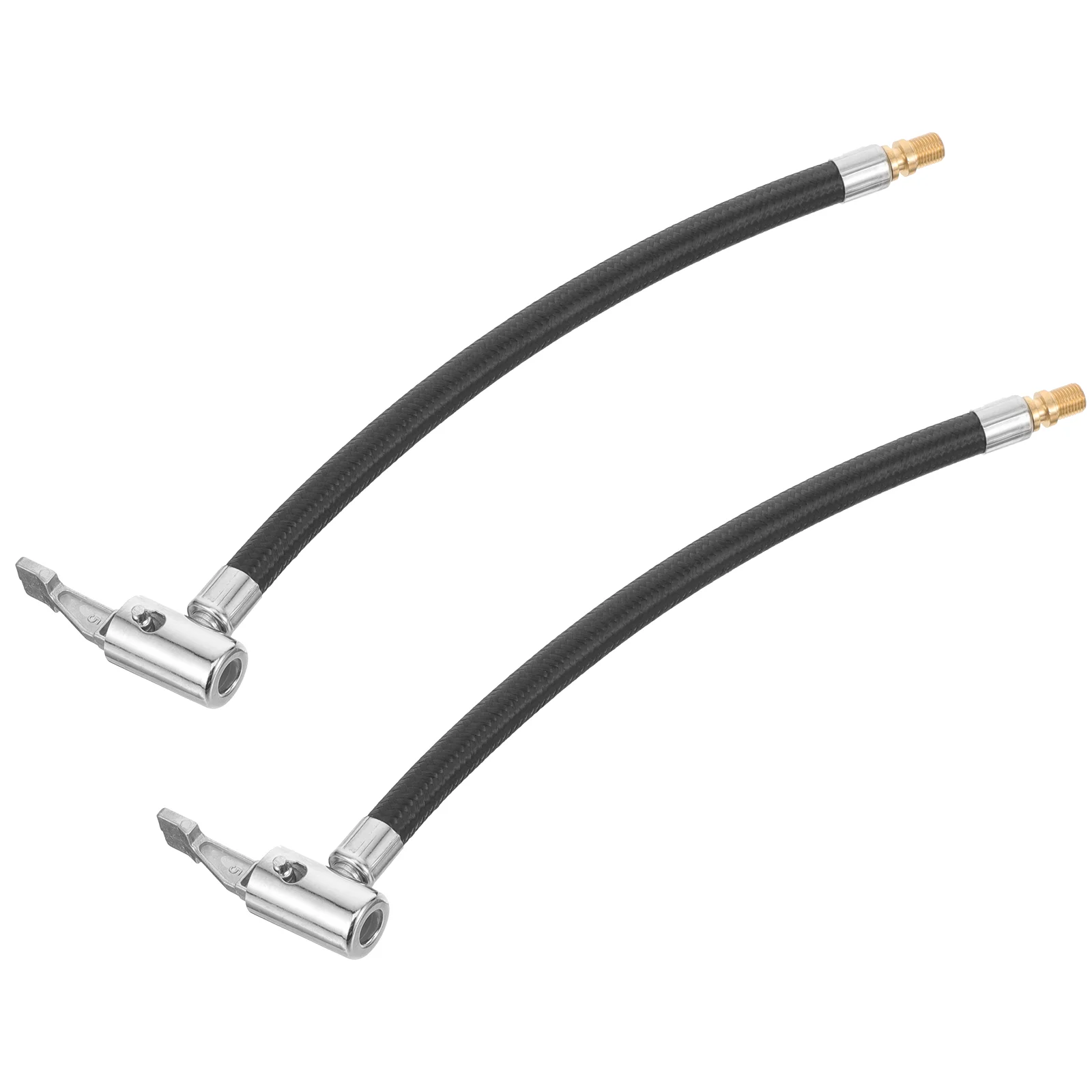 

2pcs Replacement Air Pump Extension Rubber Hose Inflator Tube Pipe Cord (Black)