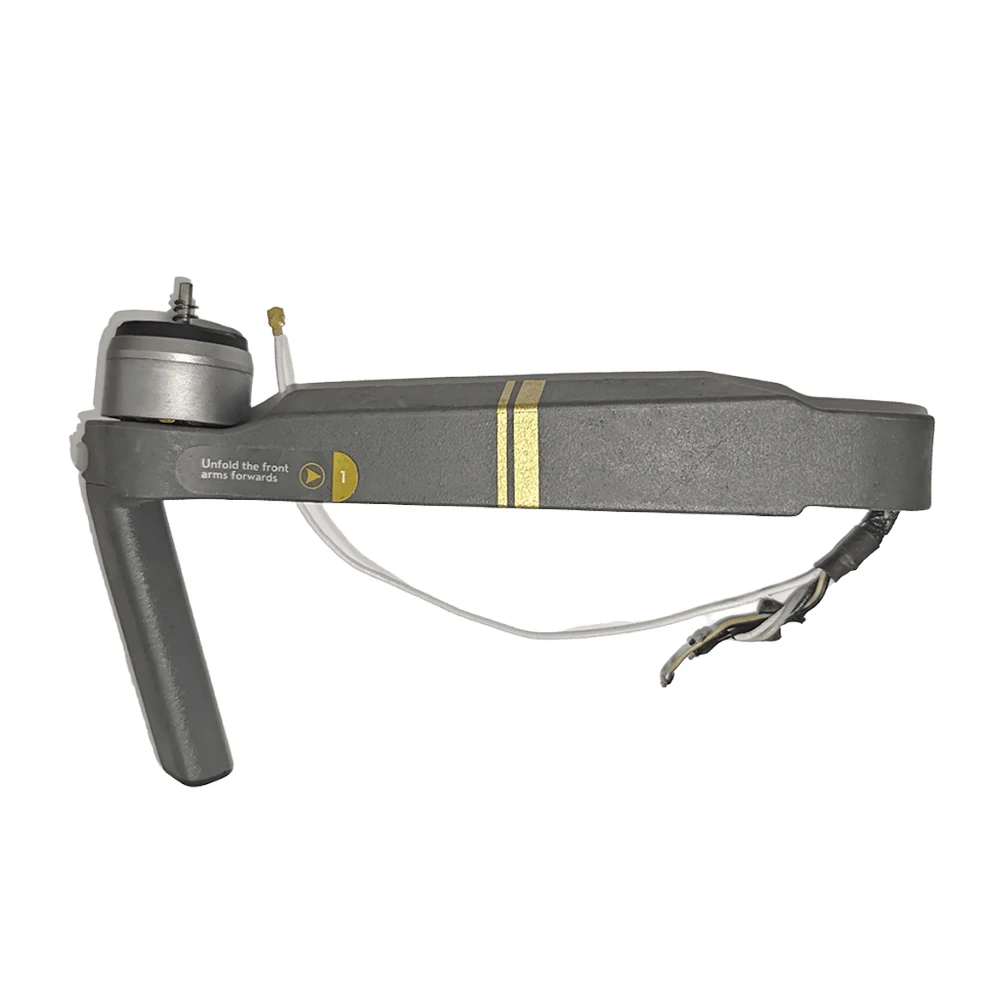 Angle latéral du bras de drone Mavic Pro avec moteur, montrant les fixations.
