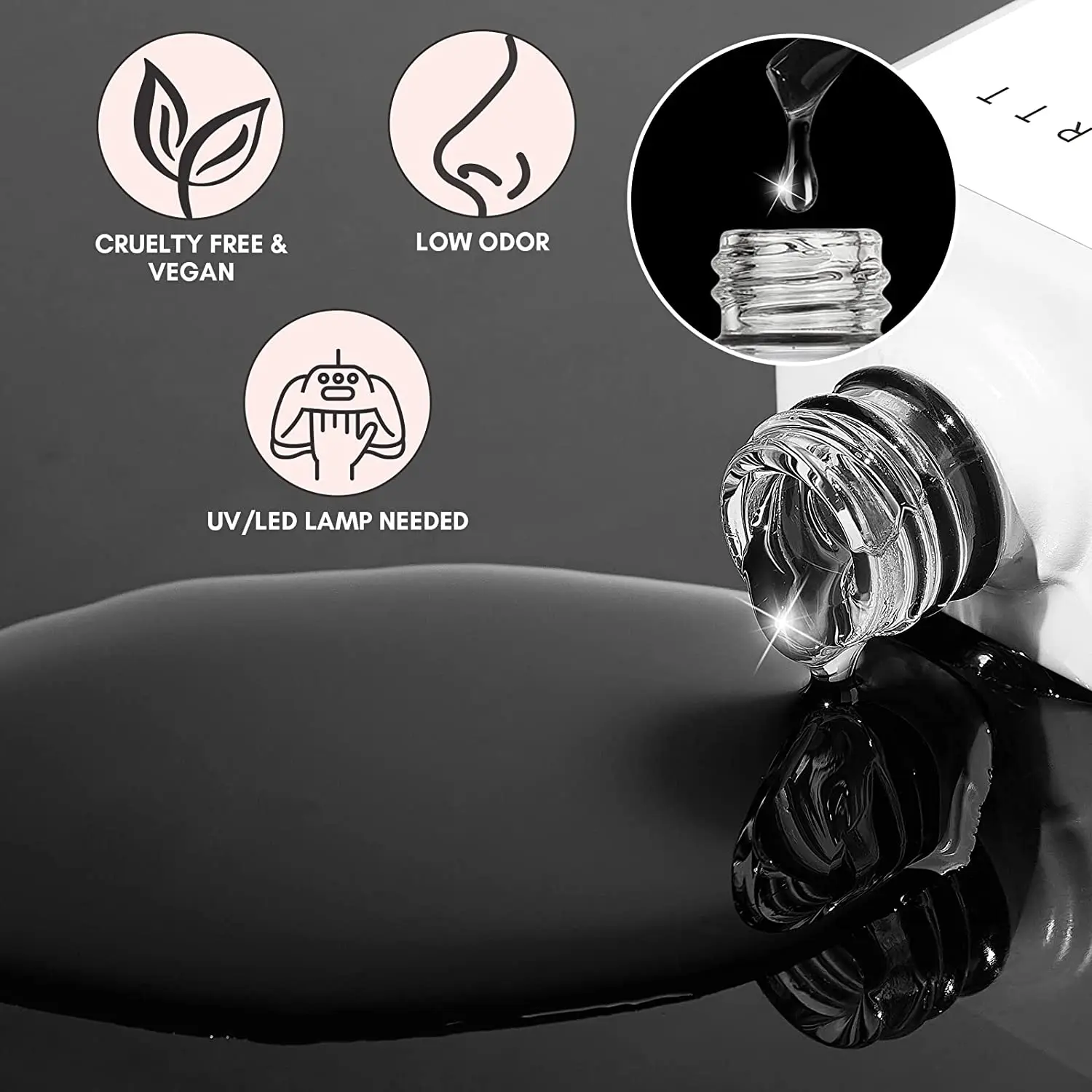 Makartt No Wipe Base and Top Coat Kit 2pcs 10ml Soak Off Nail Gel Base Top Coat Polish Manicure Pedicure Set nail gel gel polish base and top coat