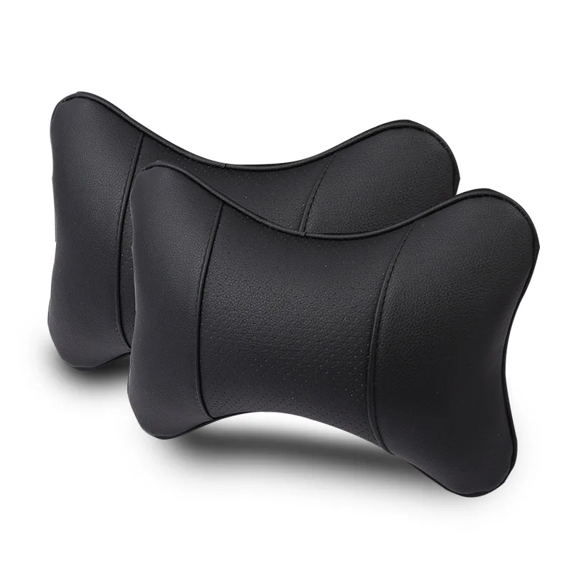 Car Neck Pillow 2pieces Pack Pu Leather for Most Cars car neck pillow