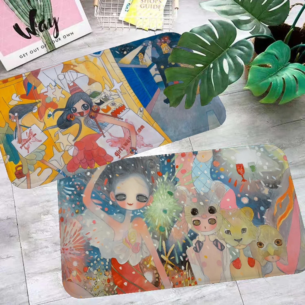 Aya Takano art Kitchen Mat Kids Room Bedroom Decoration Balcony Anti-Slip Doormat Living Room Alfombra 2