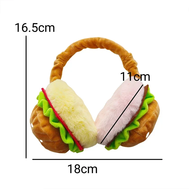 Hamburger French Fries Soft Plush Earmuff Winter Outdoor Cold Protection warm earmuffs
