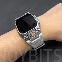 Bracelet en acier inoxydable + silicone pour Apple Watch 49 mm, bracelet sport compatible avec Apple Watch Ultra 3/2 iWatch 6