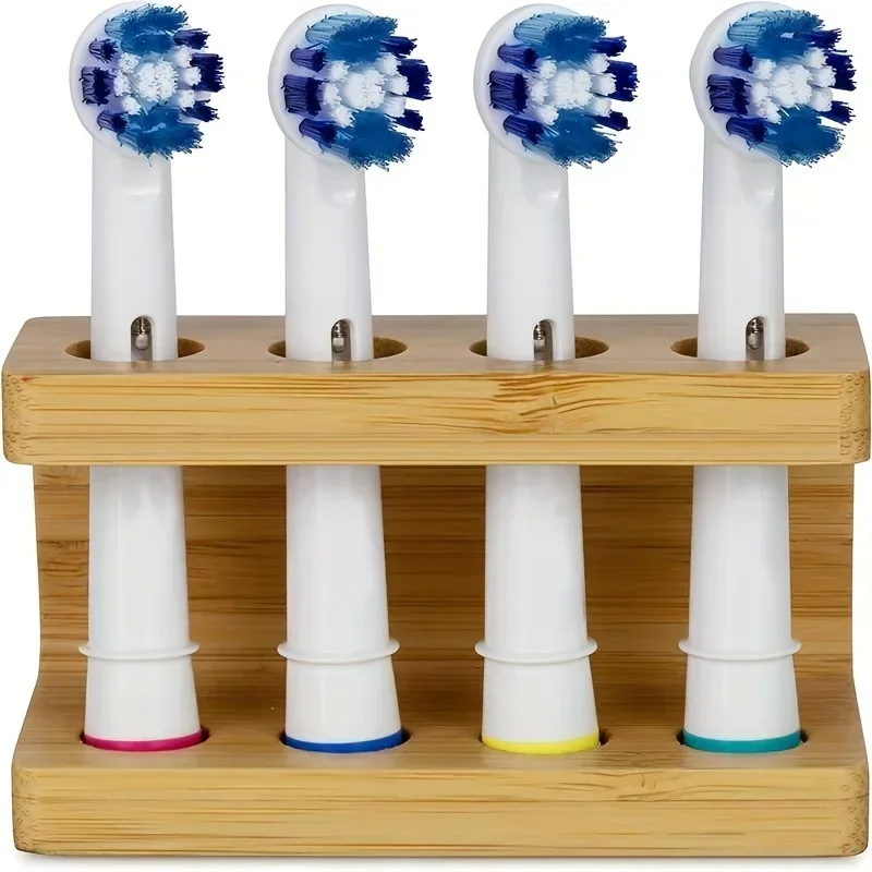 Multi Slots Electric Toothbrush Head Holder Home Mini Portable Durable Hotel Non Slip Freestanding Natural Bathroom Bamboo Stand Toothbrush Holder