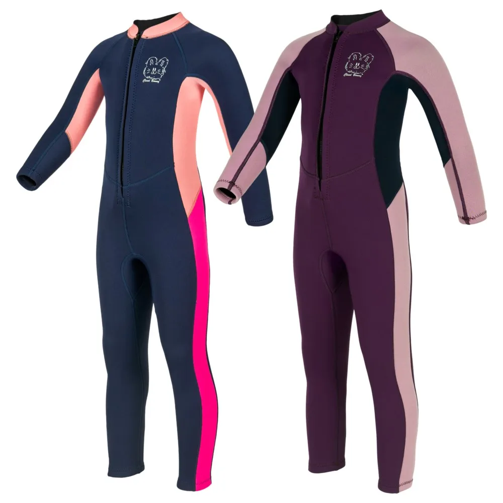 2.5mm Kids Wetsuit For Girls Neoprene Thermal Swimsuit Toddler Junior Youth One Piece Wet Suits For Scuba Diving
