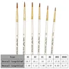 6pcs Professional Micro Fine Liner Detail Paint Brush Set Tiny Miniature Paint Brushes Kit For Watercolor Oil Face Acrylic Nail 2