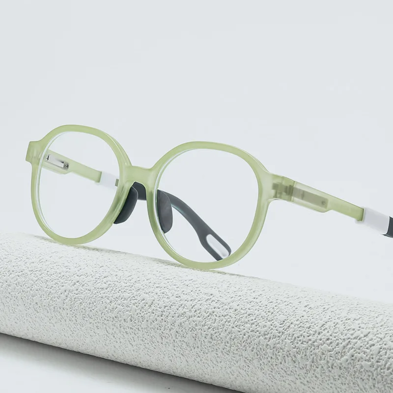 Aged 6-12 Ultra light Silica Gel Children's Eyeglasses Frame Candy Color Boys And Girls Eyewear Myopia Hyperopia Optical Glasses