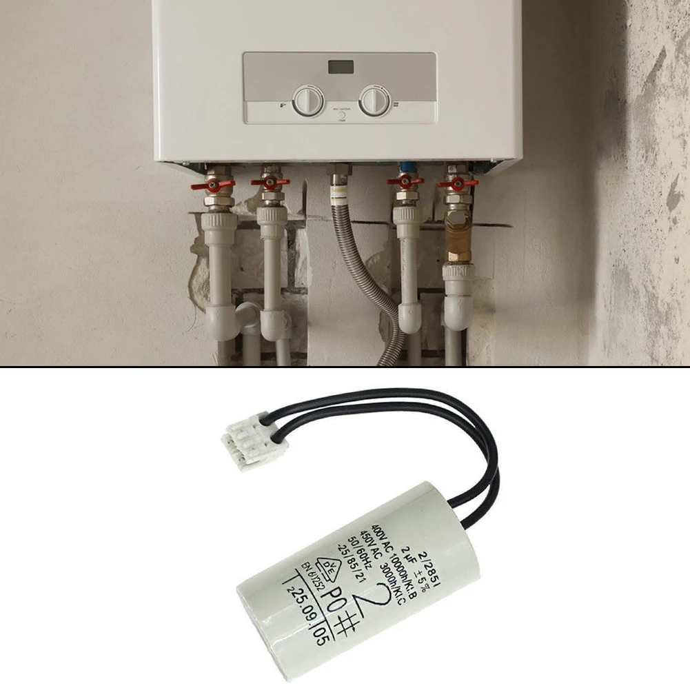 1pc 2uF Wall-mounted Boiler Water Pump Capacitor Water Pump Capacitor For Heating Water Pump Capacitor Heating Systems