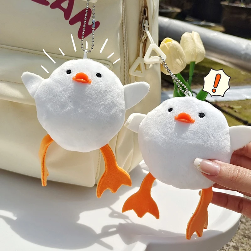 

Мотивирующая утка плюшевая игрушка мультфильм большая белая искусственная кукла брелок для автомобиля рюкзак сумка Декор