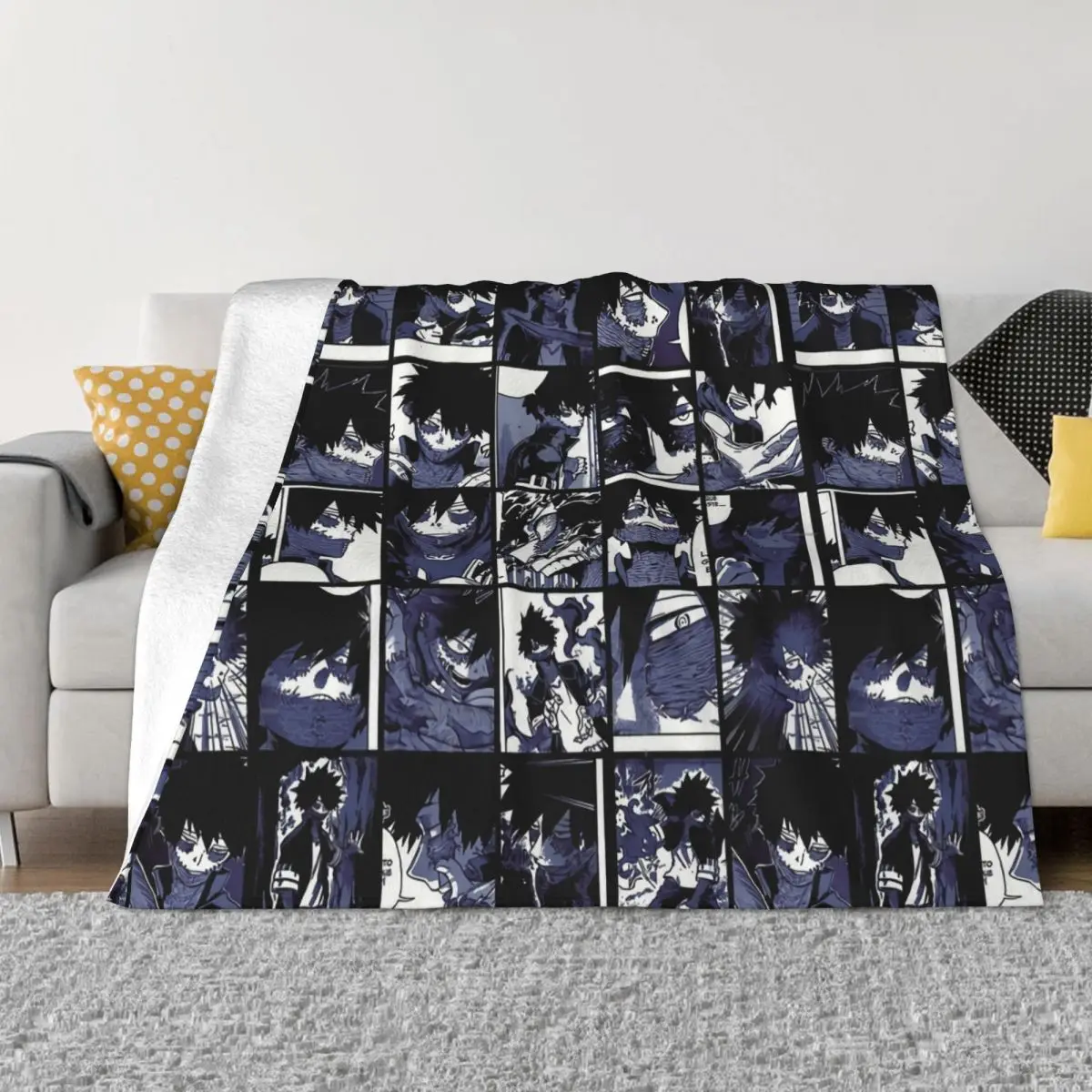 

My Hero Academia Collage Blanket Winter Warmth Sherpa Throw Blankets for Luxury Bedding Sofa Blankets