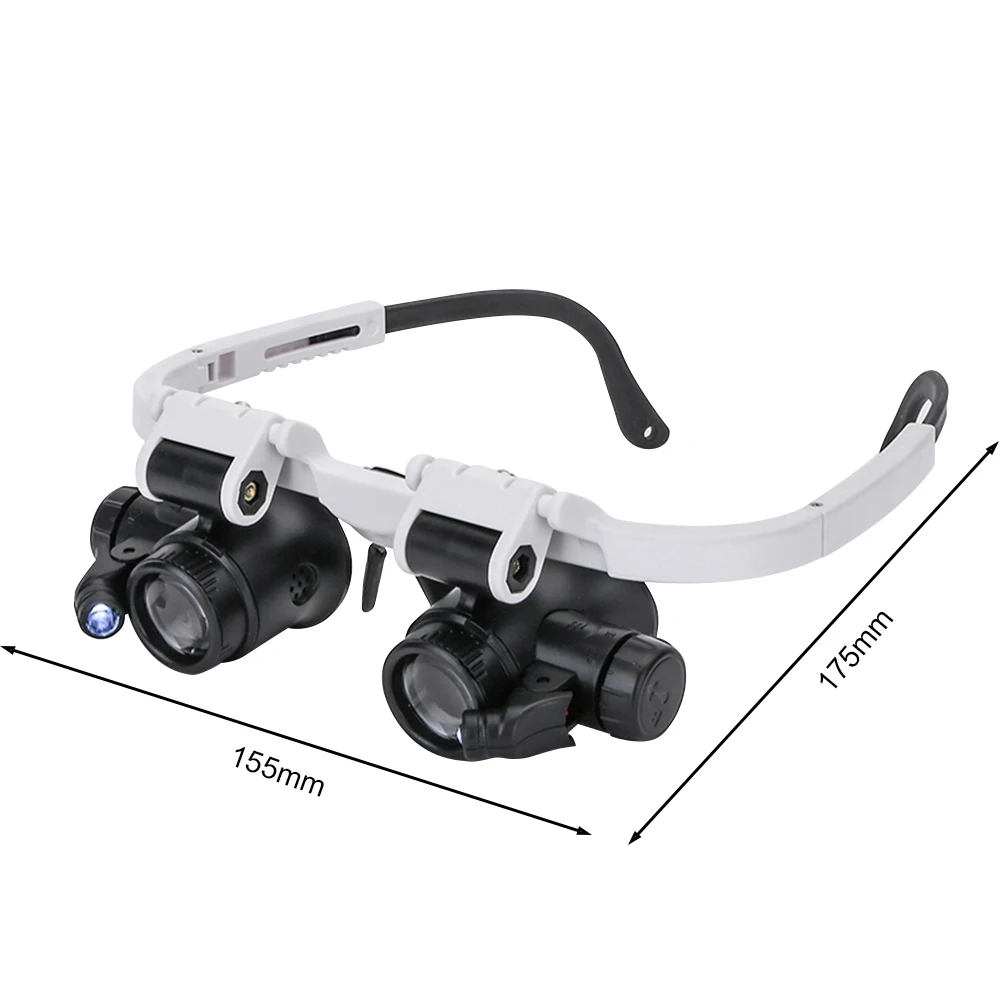 Jewelry Magnifier Jeweler Repair Magnifier Jewelry Magnifying Glass Magnifying Glass Soldering Magnifier Soldering Repair Magnifier Reading Magnifier Magnifying Glass Lamp 8X/15X/23X Telescopic Jeweler Magnifier Loupes With LED Light Len Magnifying Glass for Precision Work Eyewear Reading Watchmaker