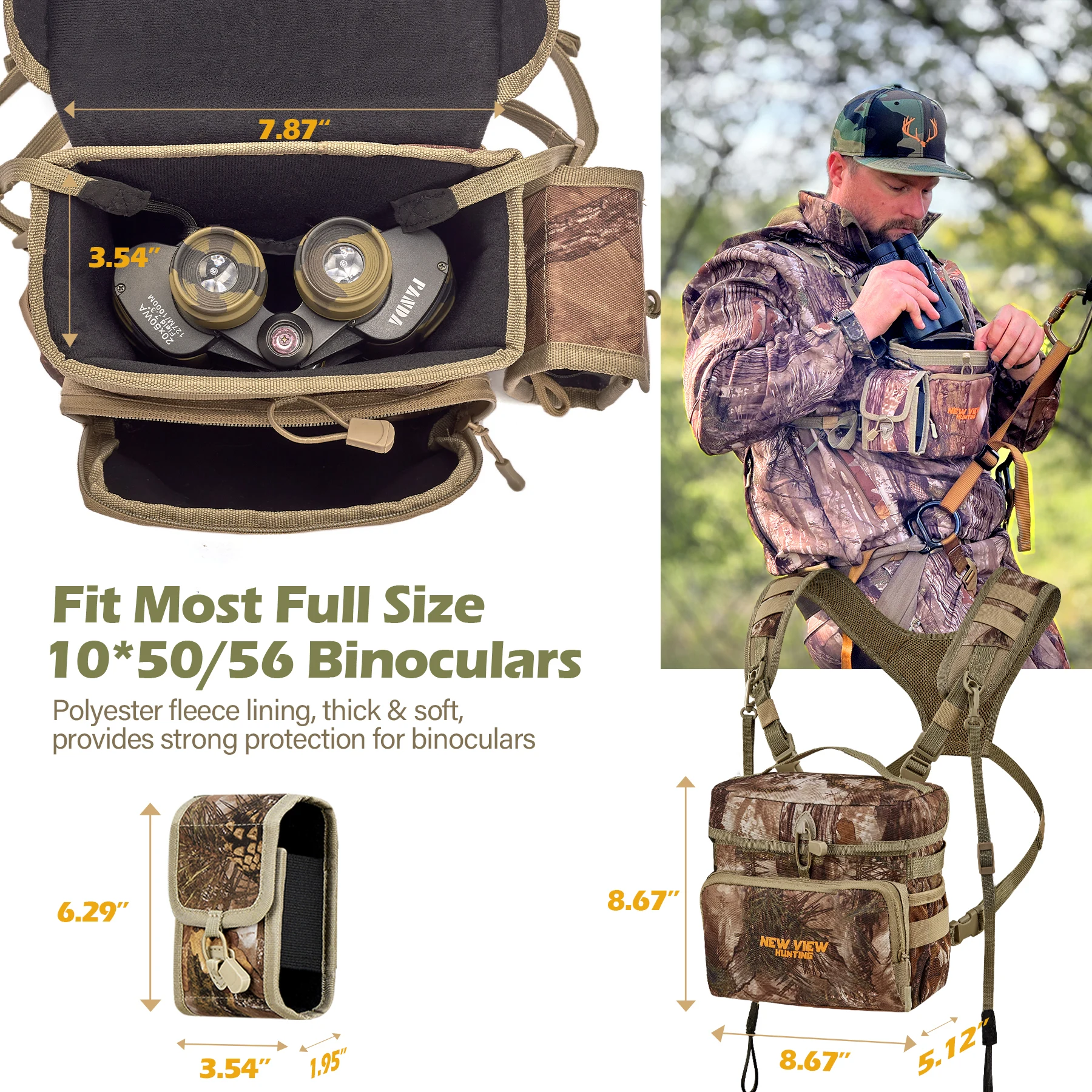 VOTAGOO Binocular Harness Case Bino Chest Pack With