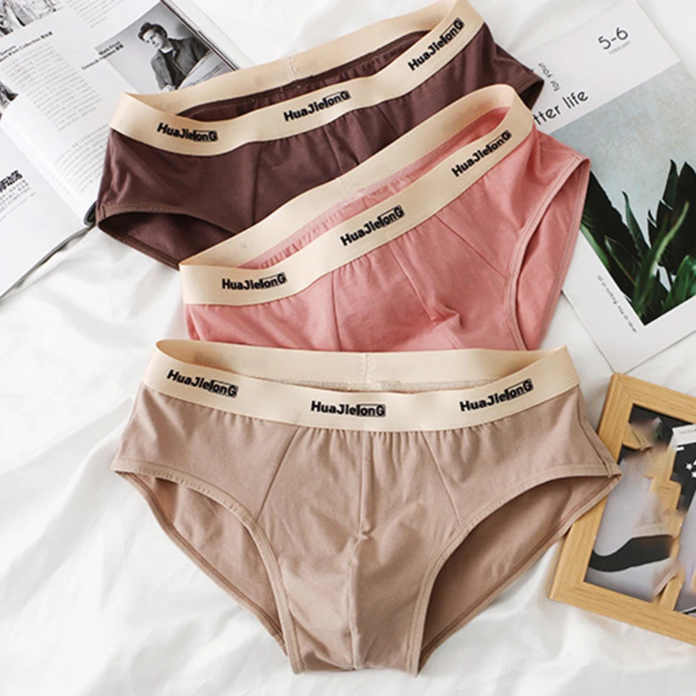 

Sexy Men's Underwear Briefs Shorts Low-rise Pouch Underpants Solid Color Lingerie Comfort Brief Men Panties