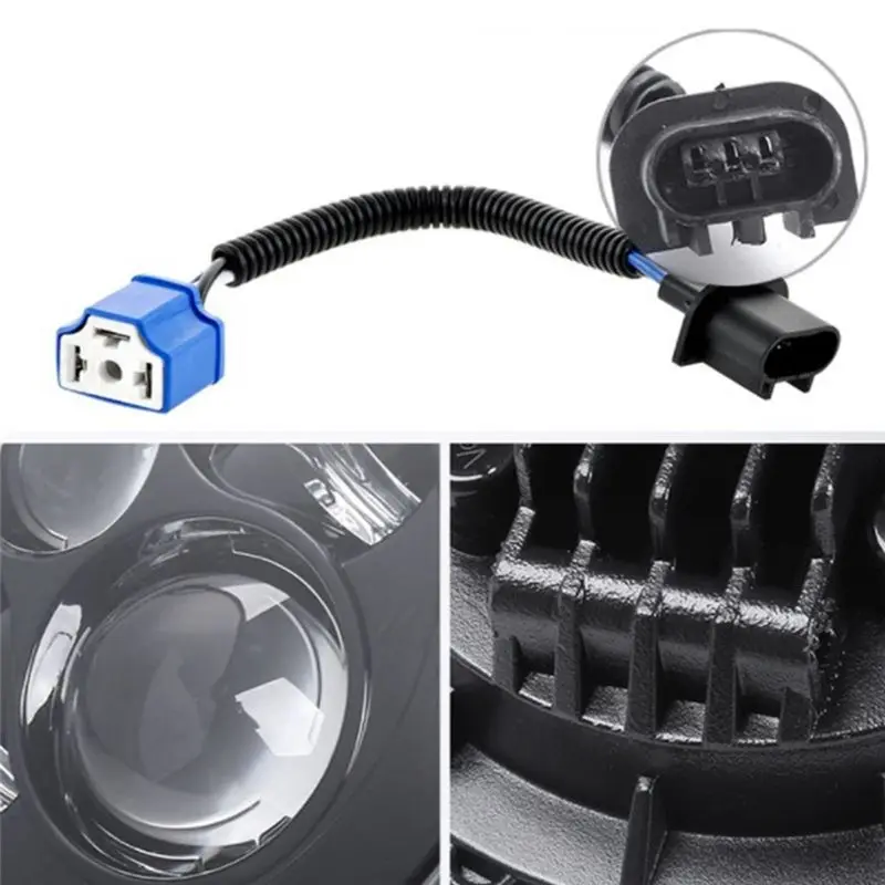 고급스러운 배경 디자인의 7인치 LED 헤드라이트, 원형 헤드라이트, 셰퍼드 블랙용 자동차 용품
